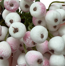 Load image into Gallery viewer, Designer’s Pick – 14” High-End Berry Picks: Frosty White Pink