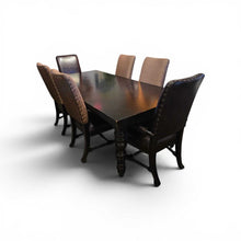 Load image into Gallery viewer, 72" L + 24" Leaves=120" x 44" Tommy Bahama Kingstown Distressed Dining Table , 6 Chairs