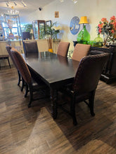 Load image into Gallery viewer, 72" L + 24" Leaves=120" x 44" Tommy Bahama Kingstown Distressed Dining Table , 6 Chairs