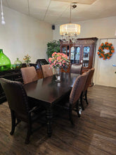 Load image into Gallery viewer, 72" L + 24" Leaves=120" x 44" Tommy Bahama Kingstown Distressed Dining Table , 6 Chairs