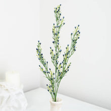 Load image into Gallery viewer, 28" Artificial Queen's Delight Floral Spray - Select Color: Blue
