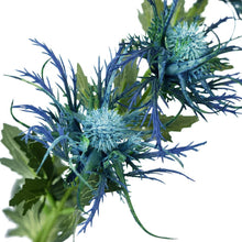 Load image into Gallery viewer, Realistic size,26" Artificial Thistle-3 sprays: Blue