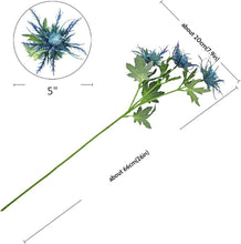 Load image into Gallery viewer, Realistic size,26" Artificial Thistle-3 sprays: Blue