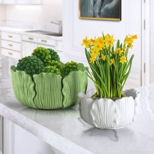 Load image into Gallery viewer, Leaf Reverie Planter - Small: White / H-4.75" | D-9"
