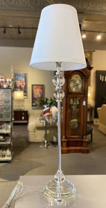 33"H Robert Abbey Inc. Crystal & Chrome Bubble Buffet Lamp