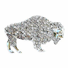 Load image into Gallery viewer, Kae &amp; Cami Magnetic Crystal Rhinestone Buffalo Pin
