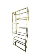 Load image into Gallery viewer, 90&quot;H x 39.5&quot;W x 13.5&quot;D Gold Etagere
