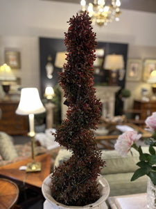 38"H Potted Faux Twisted Topiary