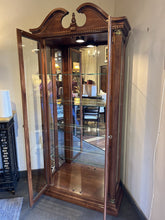 Load image into Gallery viewer, 78.25"H x 34"W x 12"D Cherry Curio Cabinet w/ Glass Shelves
