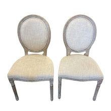 Load image into Gallery viewer, Pair -37&quot; H x 20&quot; W Distressed Upholstered Side Chair
