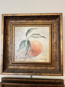 13" Sq Orange Wall Art