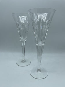Set of 2 - 9"H Waterford Millennium LOVE Flutes