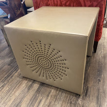 Load image into Gallery viewer, 28&quot; x 28&quot; 25.5&quot; H Leather Upholstered Side Table
