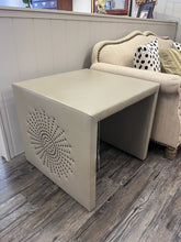Load image into Gallery viewer, 28&quot; x 28&quot; 25.5&quot; H Leather Upholstered Side Table
