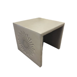 28" x 28" 25.5" H Leather Upholstered Side Table