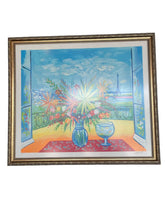 Load image into Gallery viewer, 25&quot; x 22&quot; Les Fleurs de la Tour Eiffel Serigraph in Color on Wove Paper Signed in Pencil
