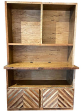 Load image into Gallery viewer, 55&quot;W x 25&quot;D x 86&quot;H (7&#39;2&quot;H) Sustainable Upcycled Lathe Wood Custom Hutch
