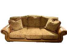 Load image into Gallery viewer, 86&quot;L x 40&quot;D x 35&quot;H King Hickory Fabric &amp; Leather Sofa
