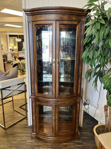 77" H x 34" W x 17" D Lighted Curio Cabinet