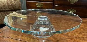 13" Round x 3"H Oleg Cassini Crystal Cake Stand