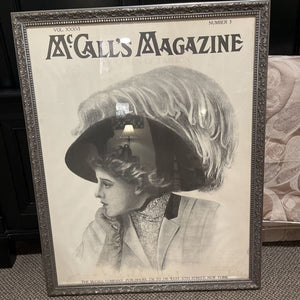 24"L x 30"H Framed McCall's Magazine Print