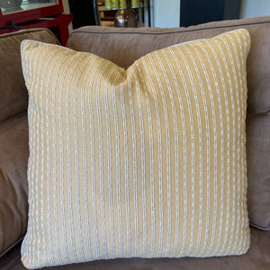 18" Poly Down Saffron Textured Pillow