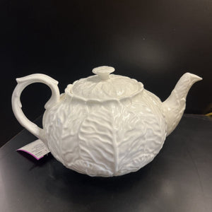 10" Coalport White Cabbage Countryware Teapot