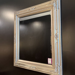 31.5" x 27.5" Silver Tone Beveled Mirror