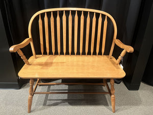 42"W x 39"H x 18"D Pine Wood Spindle Bench