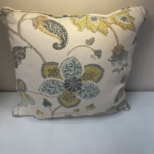 16" x 16" Sage & Gold Down Filled Accent Pillow