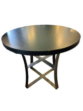 Load image into Gallery viewer, 30&quot;D x 25&quot;H ETHAN ALLEN Round End Table w/ Hammered Metal Base
