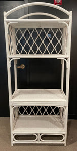 6' x 30" x 17" White Wicker Shelf