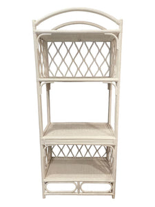 6' x 30" x 17" White Wicker Shelf