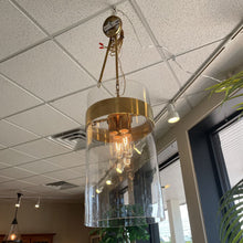 Load image into Gallery viewer, 12" x 22" Visual Comfort Cylinder Glass Pendant
