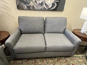 66" x 38" D x 39" H Bassett Custom Fabric Sofa Loveseat