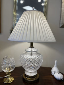 28" Vintage Crystal Lamp