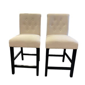 38"H x 18"W x 18.5"D Set of 2 Upholstered Counter Stools