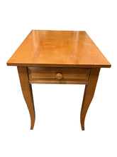 Load image into Gallery viewer, 26&quot;D x 23.5&quot;H x 29&quot;W ETHAN ALLEN Maple 1 Drawer End Table
