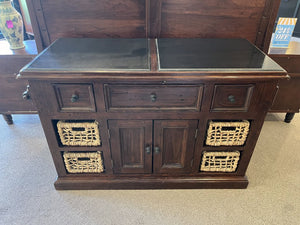 50"W x 34"H x 21"D Kitchen Island w/ Granite Top & 4 Drawers