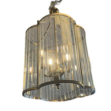 Load image into Gallery viewer, 28&quot;L x 16&quot;Dia Hamilton Brushed Nickel 4 Light Foyer Fixture
