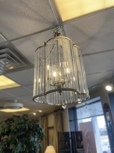 28"L x 16"Dia Hamilton Brushed Nickel 4 Light Foyer Fixture