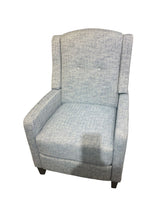 Load image into Gallery viewer, 41&quot; H x 27.5&quot; W Tweed Blue &amp; White Recliner
