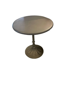 24" Dia. Restoration Hardware Black Metal Pedestal End Table