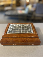 Load image into Gallery viewer, 9&quot; Marcello Giorgio Burlwood &amp; Sterling Silver Jewelry Box (retails for $420)
