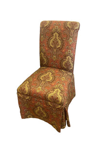 39" H x 20" W Paisley Skirted Parson Chair (2 Available)