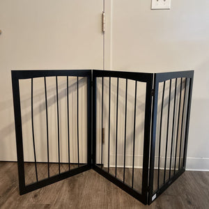 21"W x 30"H (Each Panel) - Black 3 Panel Room Divider