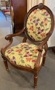 45"H x 23"D x 28"W Thomasville Floral Print Accent Chair