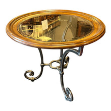 Load image into Gallery viewer, 30&quot;Dia x 28&quot;H ETHAN ALLEN Round Wood &amp; Glass End Table As-Is
