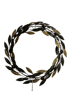 15" Metal Olive Wreath