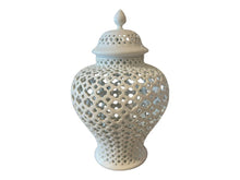Load image into Gallery viewer, 12&quot; Bassett White Ginger Jar

